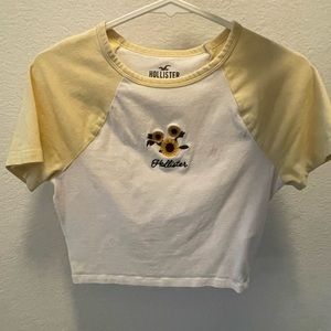 Cute white and yellow crop top
